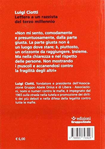 Libro - Lettera a un razzista del terzo millennio - Ciotti, Luigi