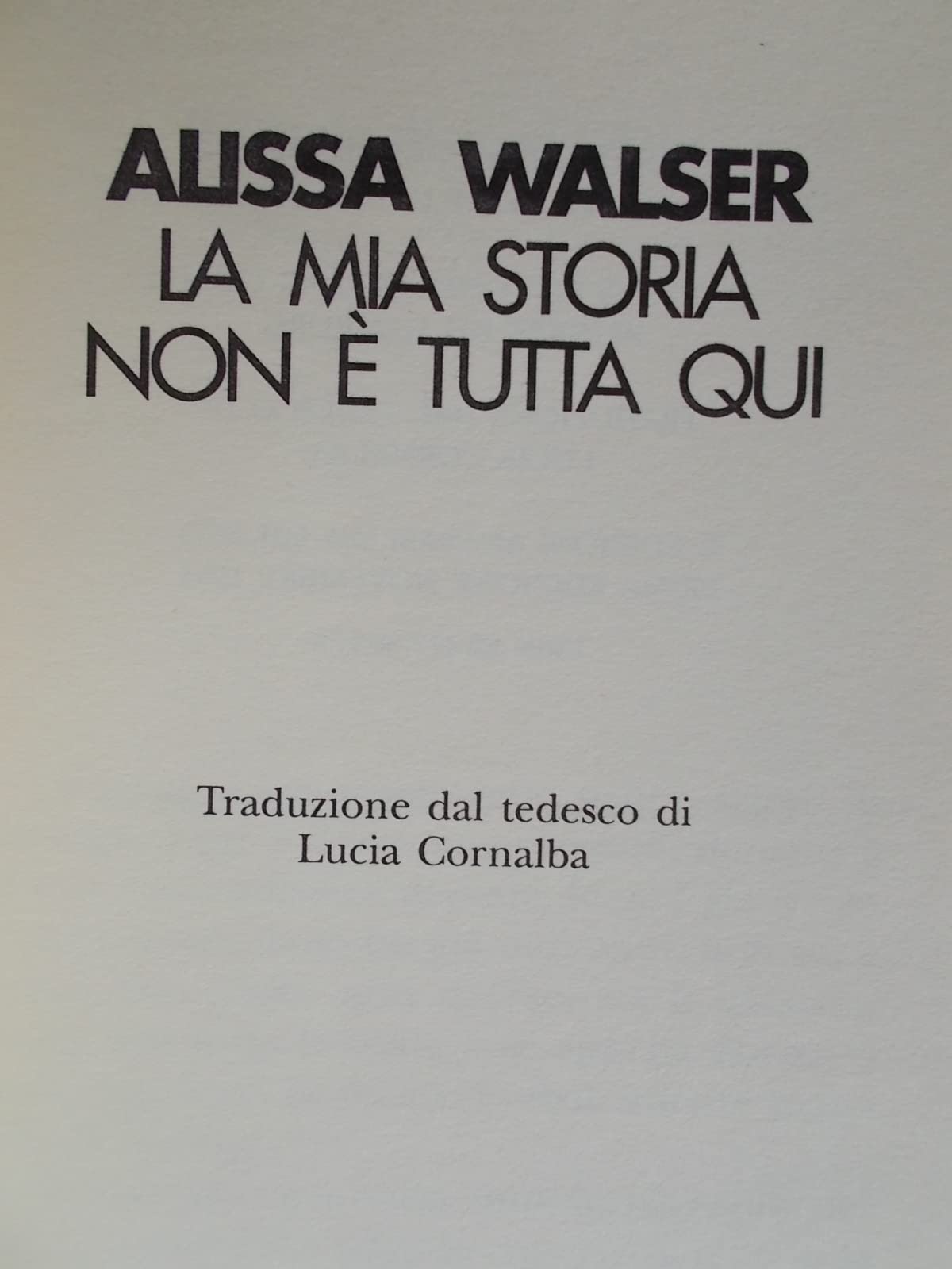 LA MIA STORIA NON E' TUTTA QUI