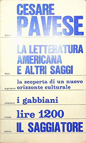 Libro - La letteratura americana e altri saggi I gabbiani N S; 90
