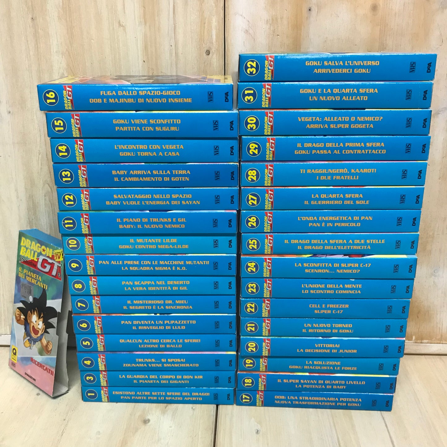 Lotto VHS DRAGON BALL GT Collection De Agostini quasi completa 1-32
