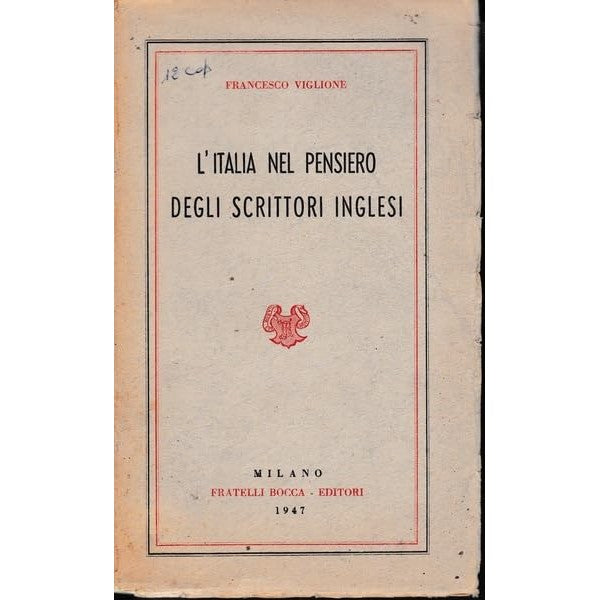Libro - L'Italia nel pensiero degli scrittori inglesi