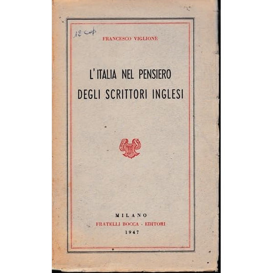 Libro - L'Italia nel pensiero degli scrittori inglesi