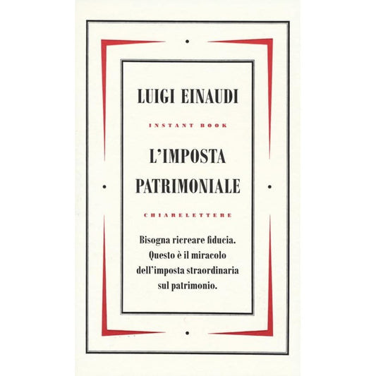 Libro - L'imposta patrimoniale - Einaudi, Luigi