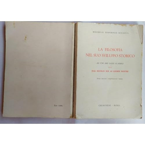 Libro - La filosofia nel suo sviluppo st - Michele, Federico Sciacca