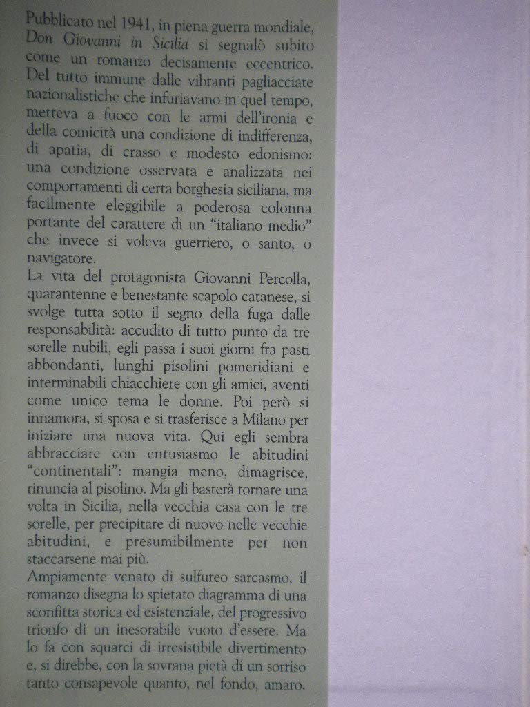 La Biblioteca di Repubblica DON Giovanni IN Sicilia