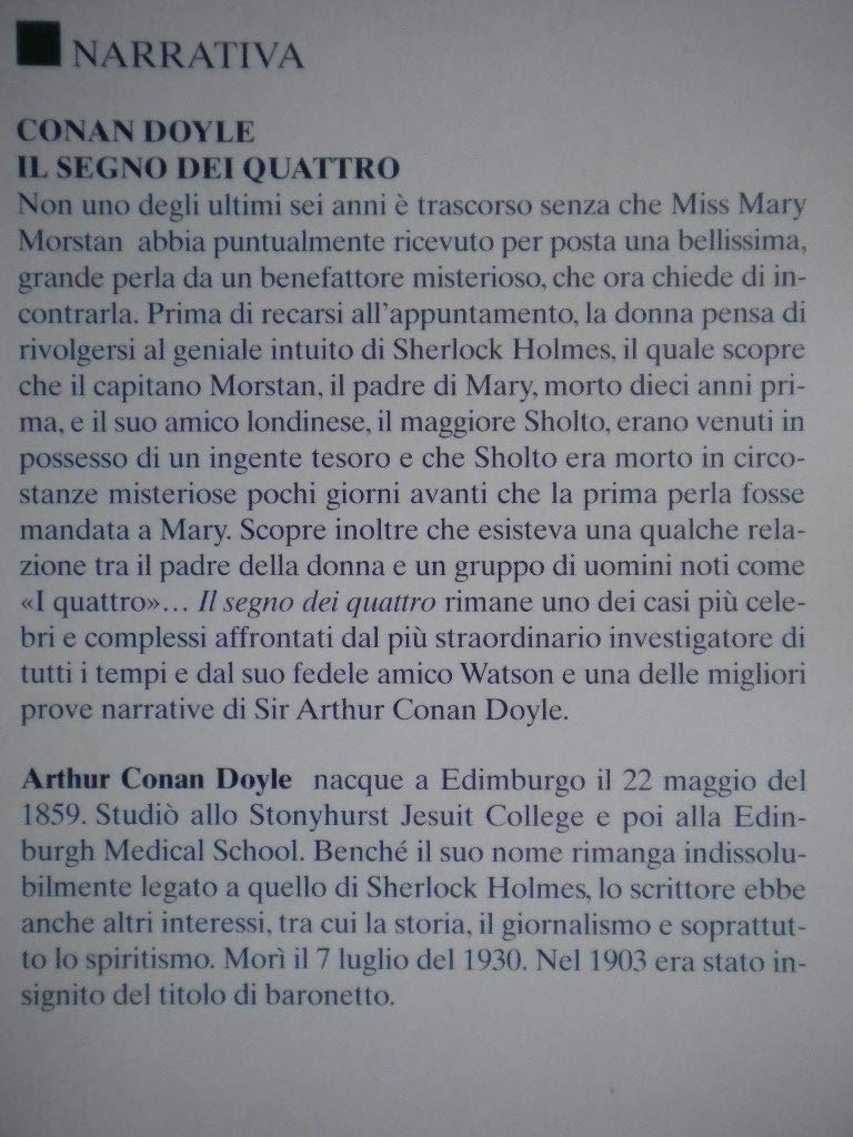 Libro - Il segno dei quattro. Sherlock Holmes - Doyle, Arthur Conan