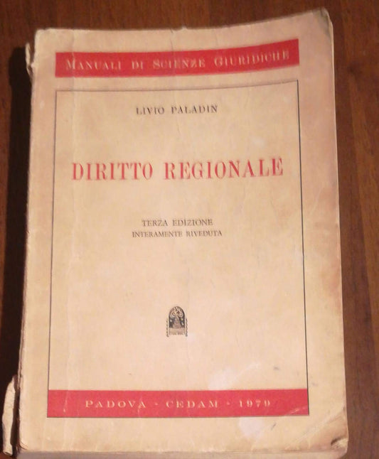 Libro - Diritto regionale. Terza ediz. Riveduta. - L. Paladin