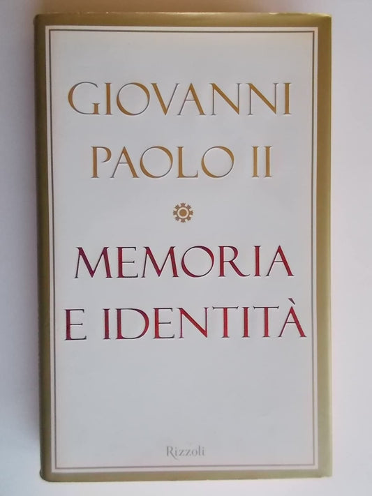 Libro - Memoria e identità Conversazioni a cava - Giovanni, Paolo II
