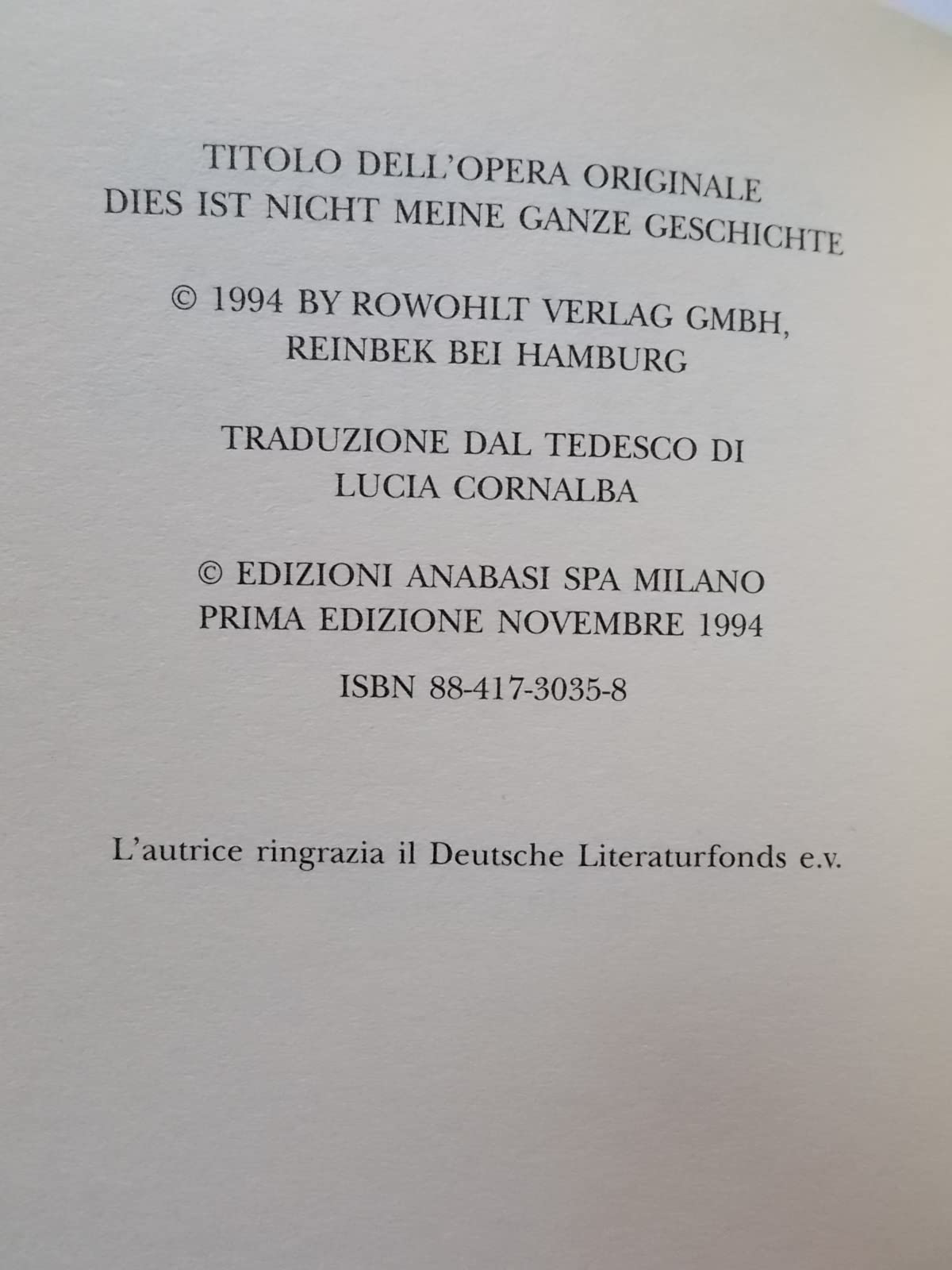 LA MIA STORIA NON E' TUTTA QUI