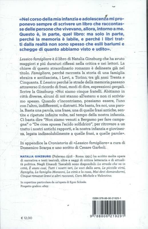 Libro - Lessico famigliare - Ginzburg, Natalia