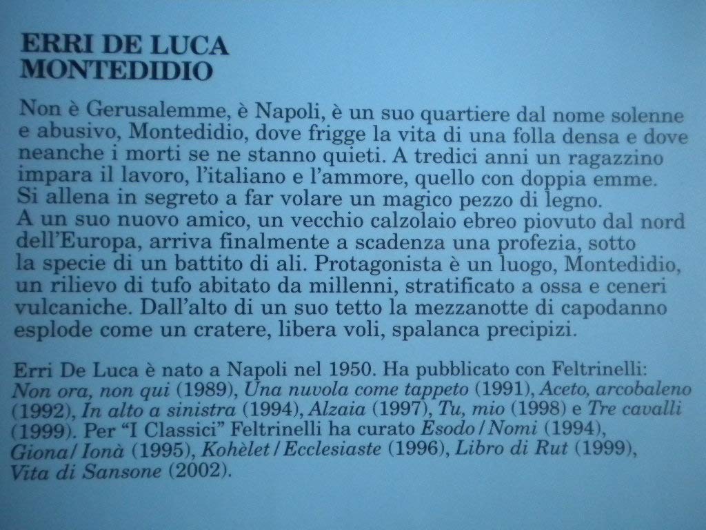 Libro - Montedidio - De Luca, Erri