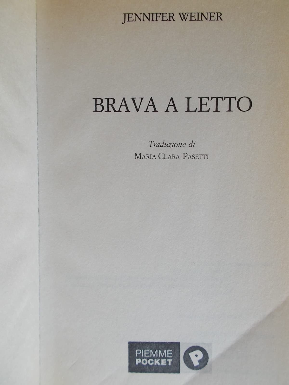 Libro - Brava a letto - Weiner, Jennifer