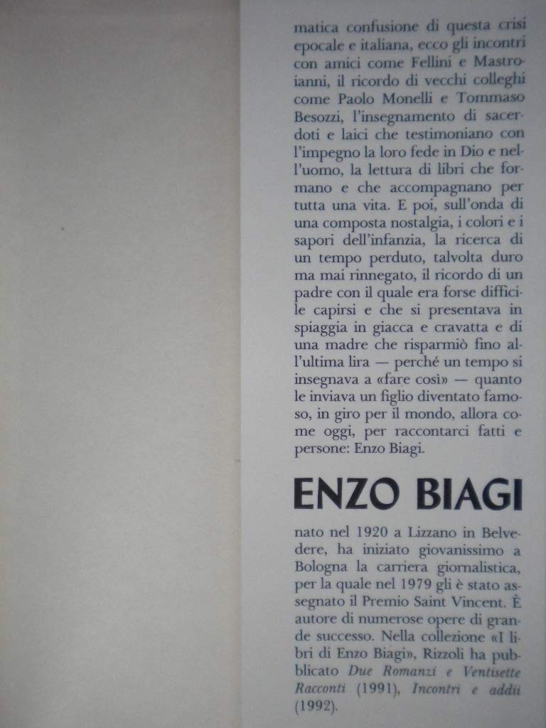 Un anno. Una vita