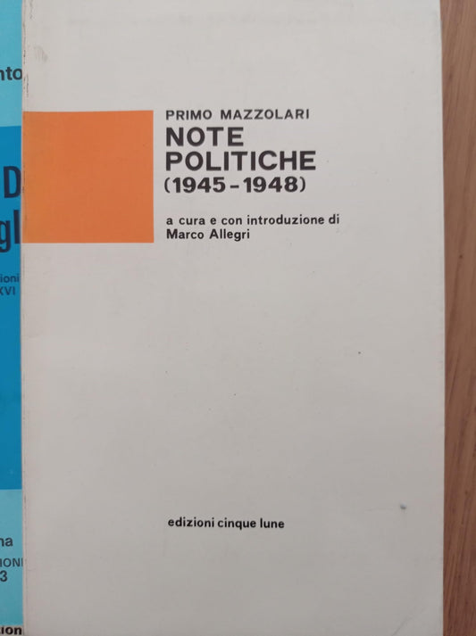 Libro - Note politiche (1945 - 1948)