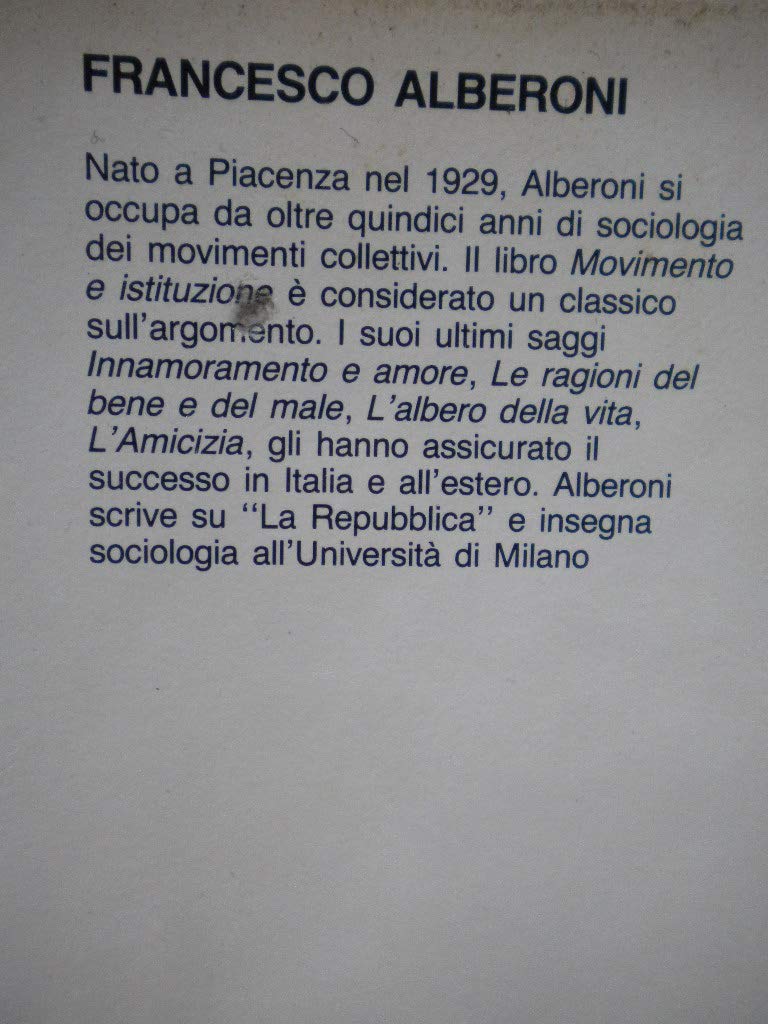 Libro - Francesco Alberoni: Innamoramento e amore Edizioni CDE A42