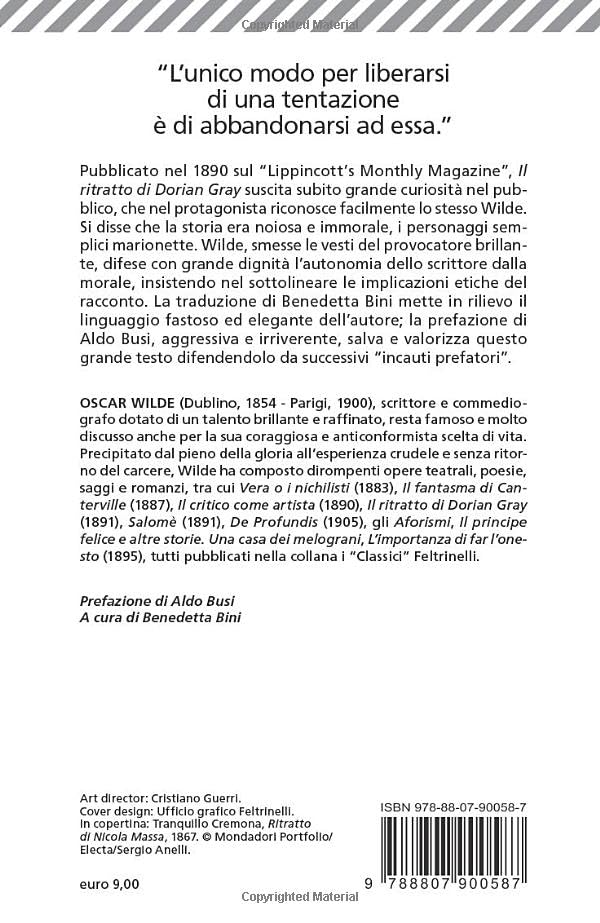 Libro - Il ritratto di Dorian Gray - Wilde, Oscar