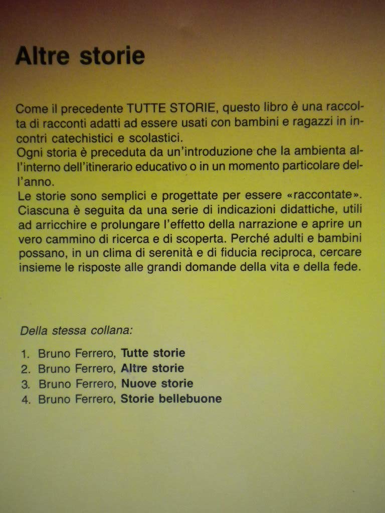 Altre storie. Per la scuola e la catechesi