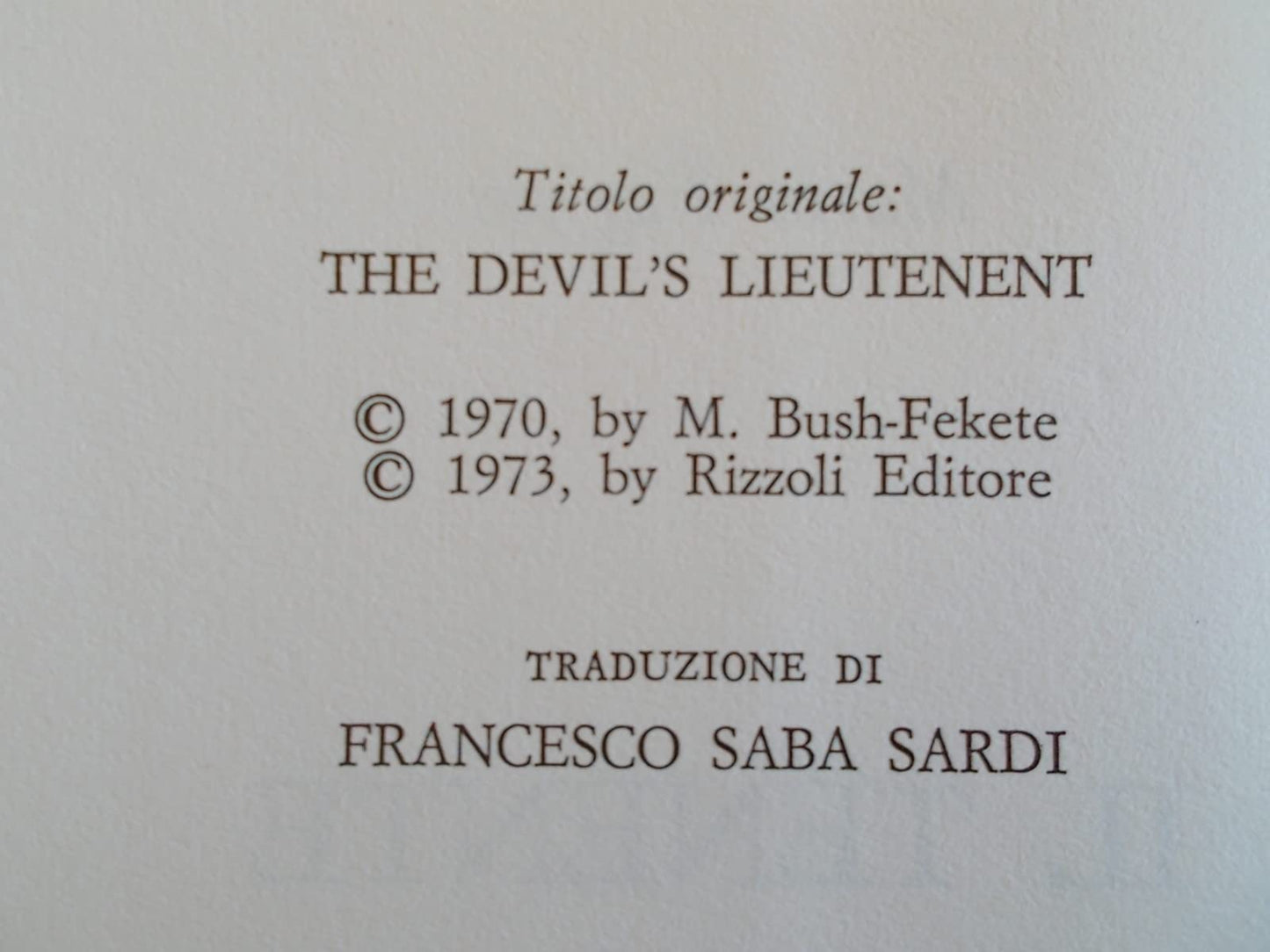 Il tenente del diavolo