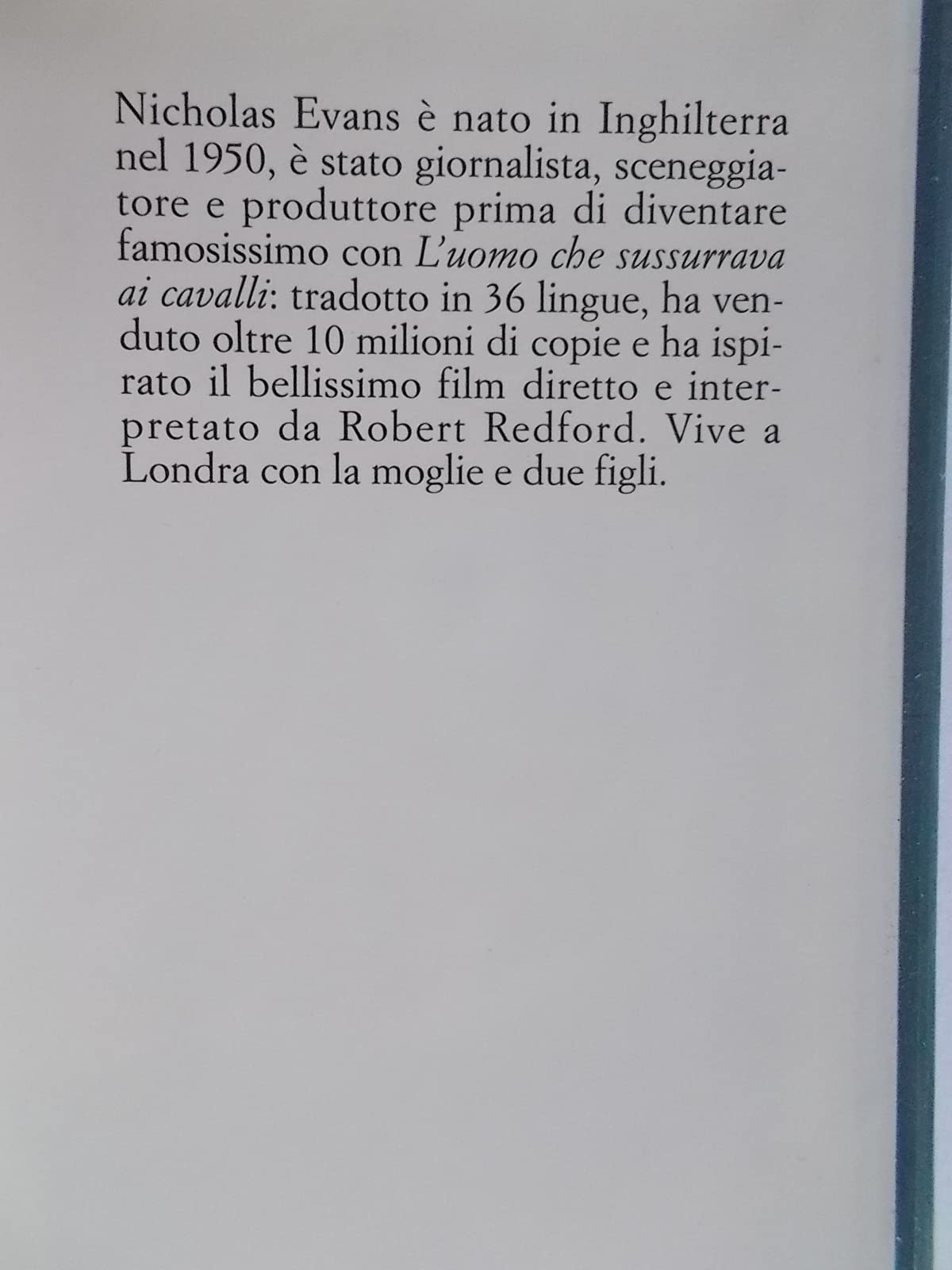 L- QUANDO IL CIELO SI DIVIDE - NICHOLAS EVANS- MONDOLIBRI --- 2005 - CS - ZCS603