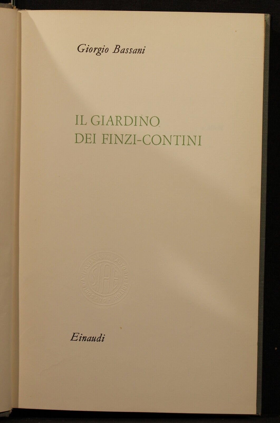 Libro - Il giardino di Finzi Contini - Giorgio Bassani