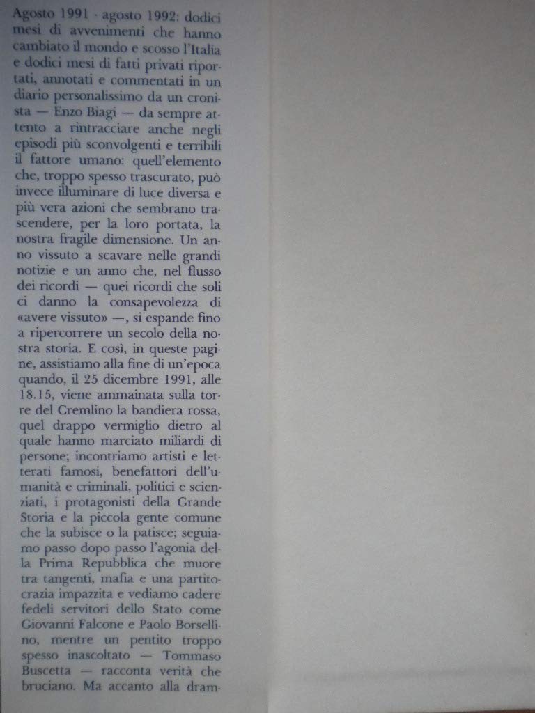 Un anno. Una vita
