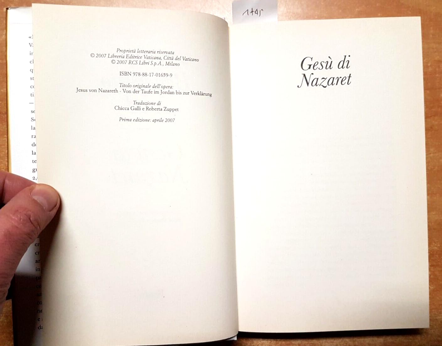 Libro - Gesù di Nazaret - Benedetto XVI (Joseph Ratzinger)