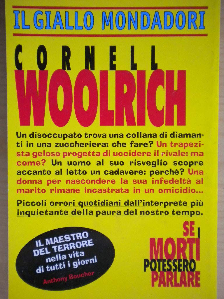 Libro - se i morti potessero parlare - cornell woolrich