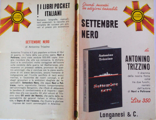 Libro - Antonino Trizzino: Settembre Nero ed Longanesi Tascabili A70