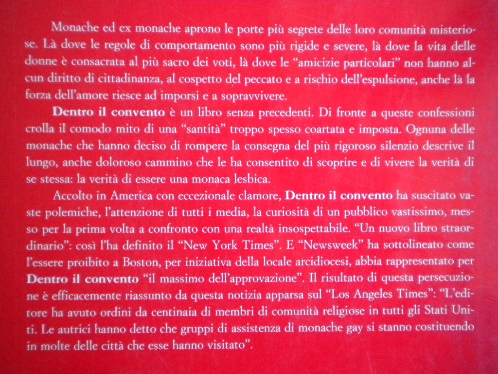 Libro - Dentro il Convento Le monache rompono il silenzio - Nancy Manahan-Rosemary Curb