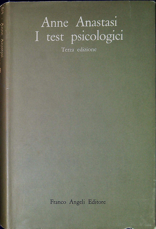 Libro - I test psicologici - Anastasi, Anne