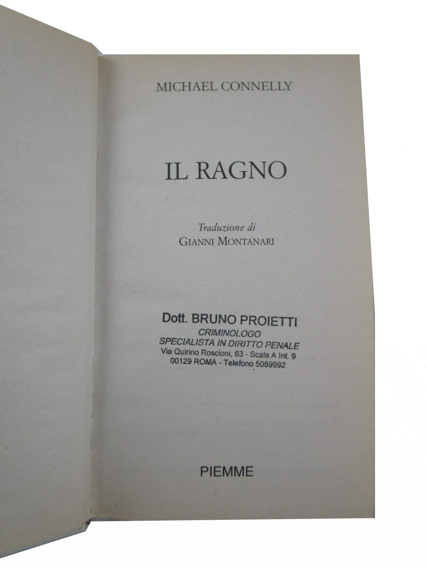 Libro - Il ragno - Connelly, Michael
