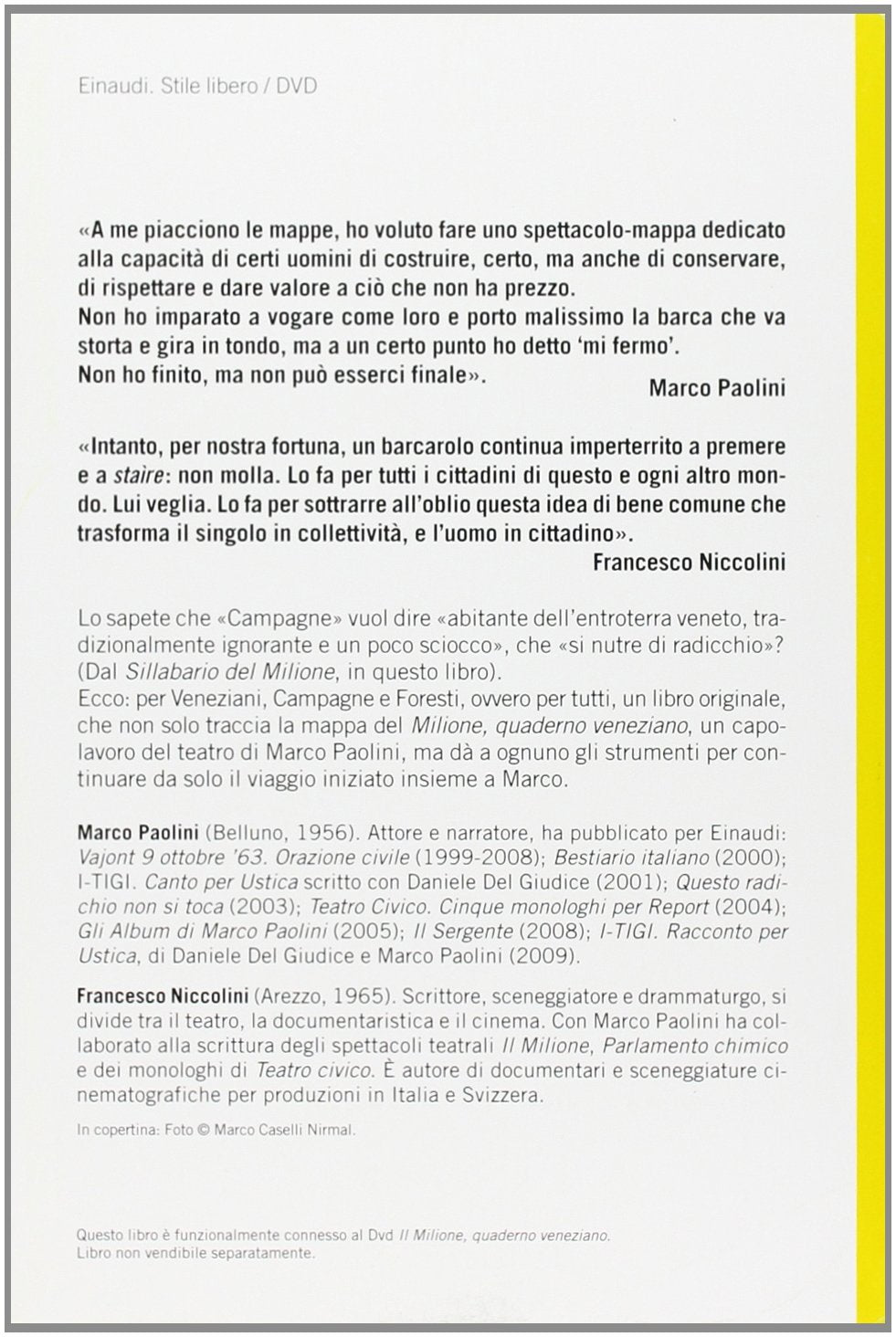 Il Milione. Quaderno veneziano. Con DVD: italian