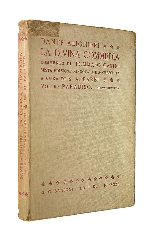 Libro - LA DIVINA COMMEDIA Volume Terzo PARADISO - Dante, Alighieri