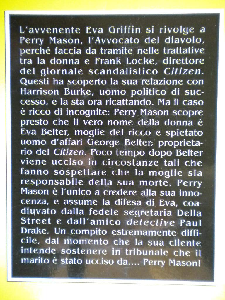 Libro - perry mason e le zampe di velluto - gardner
