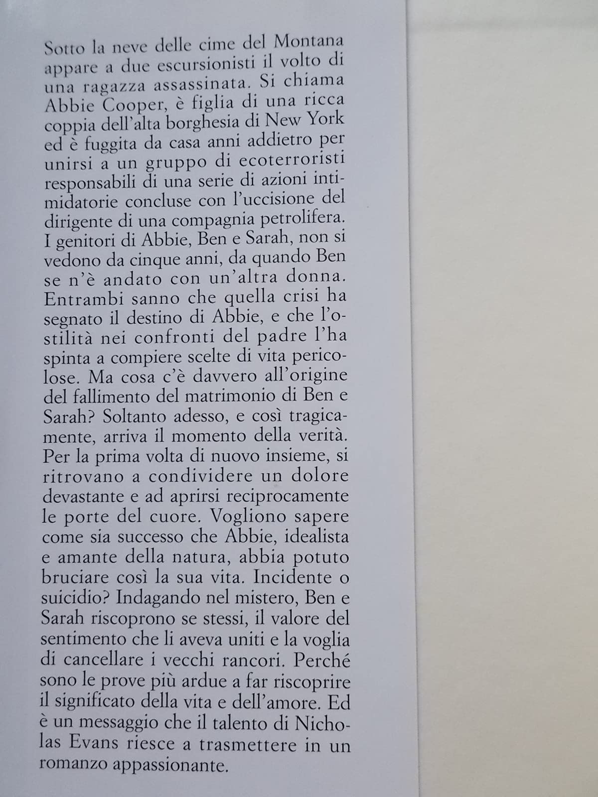 L- QUANDO IL CIELO SI DIVIDE - NICHOLAS EVANS- MONDOLIBRI --- 2005 - CS - ZCS603