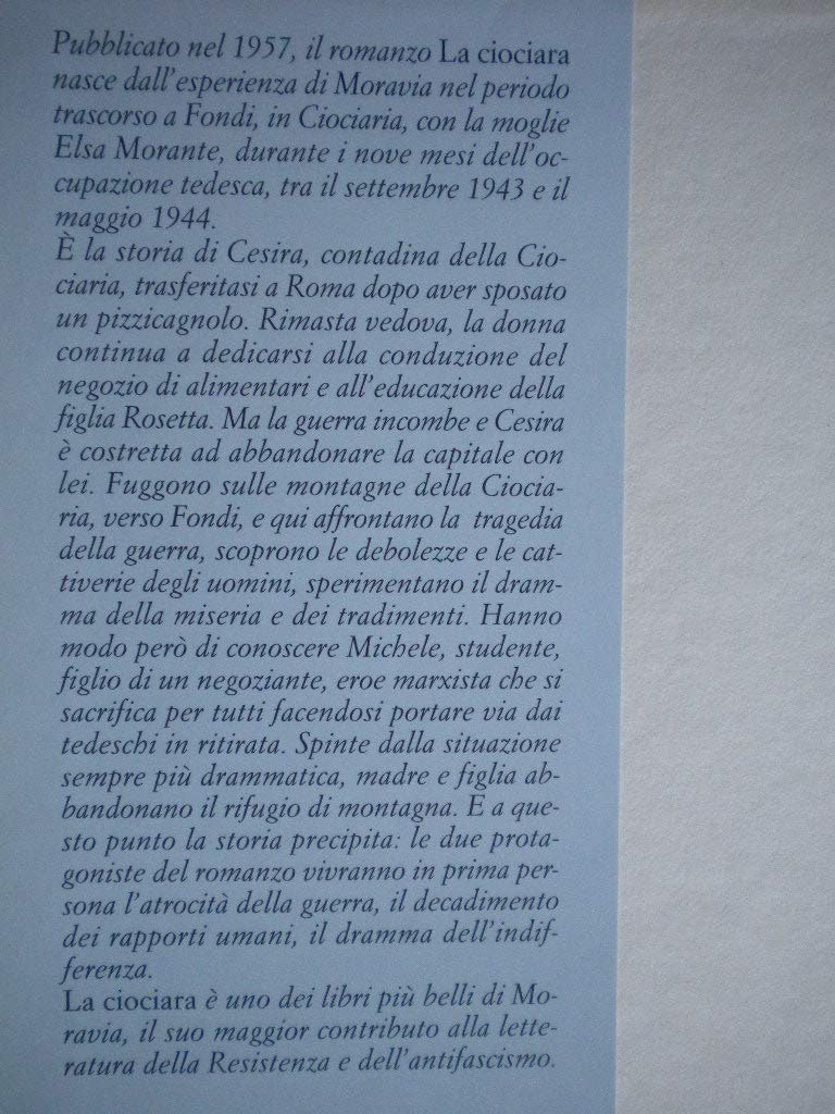 Alberto Moravia: La ciociara Ed. Corriere Sera I Grandi Romanzi A62