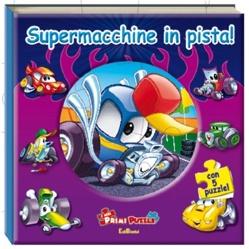 Book - Supercars on track! Ed. illustrated. With 5 puzzles