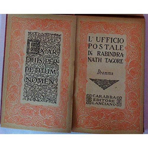 Libro - Rabindranath Tagore: L'Ufficio Postale ed Carabba 1917 A38