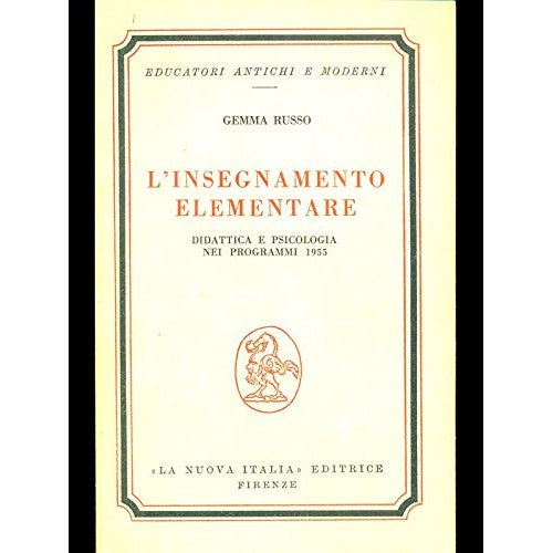 Libro - L'insegnamento elementare - Gemma, Russo