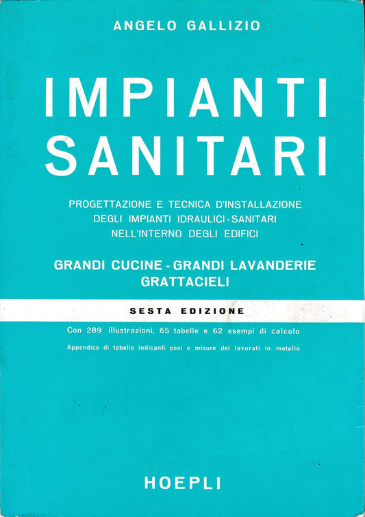 Libro - Impianti sanitari Progettazione e tecnica d'istallazione deg