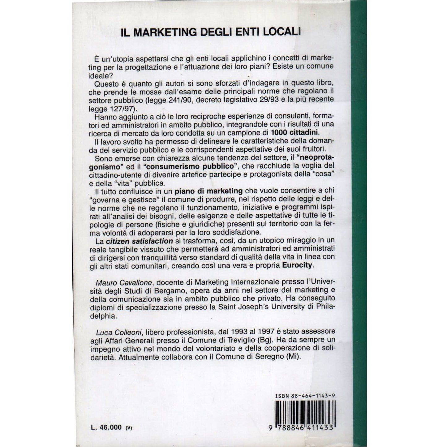 Il marketing degli enti locali: criticità, strategie, operatività