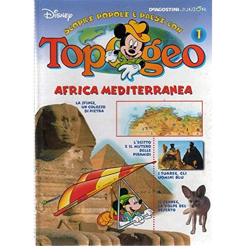 Libro - Topogeo 1 Africa mediterranea Disney-De Agostini - AA.VV