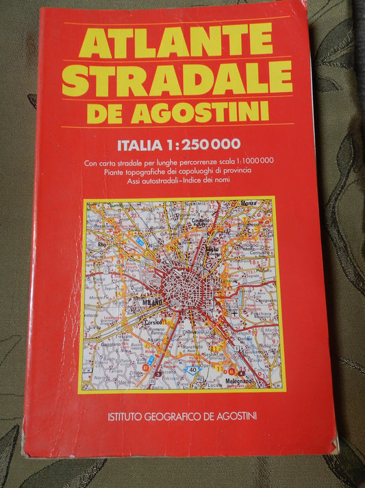 Libro - Atlante stradale De Agostini d'Italia 1:250.000 con indice e