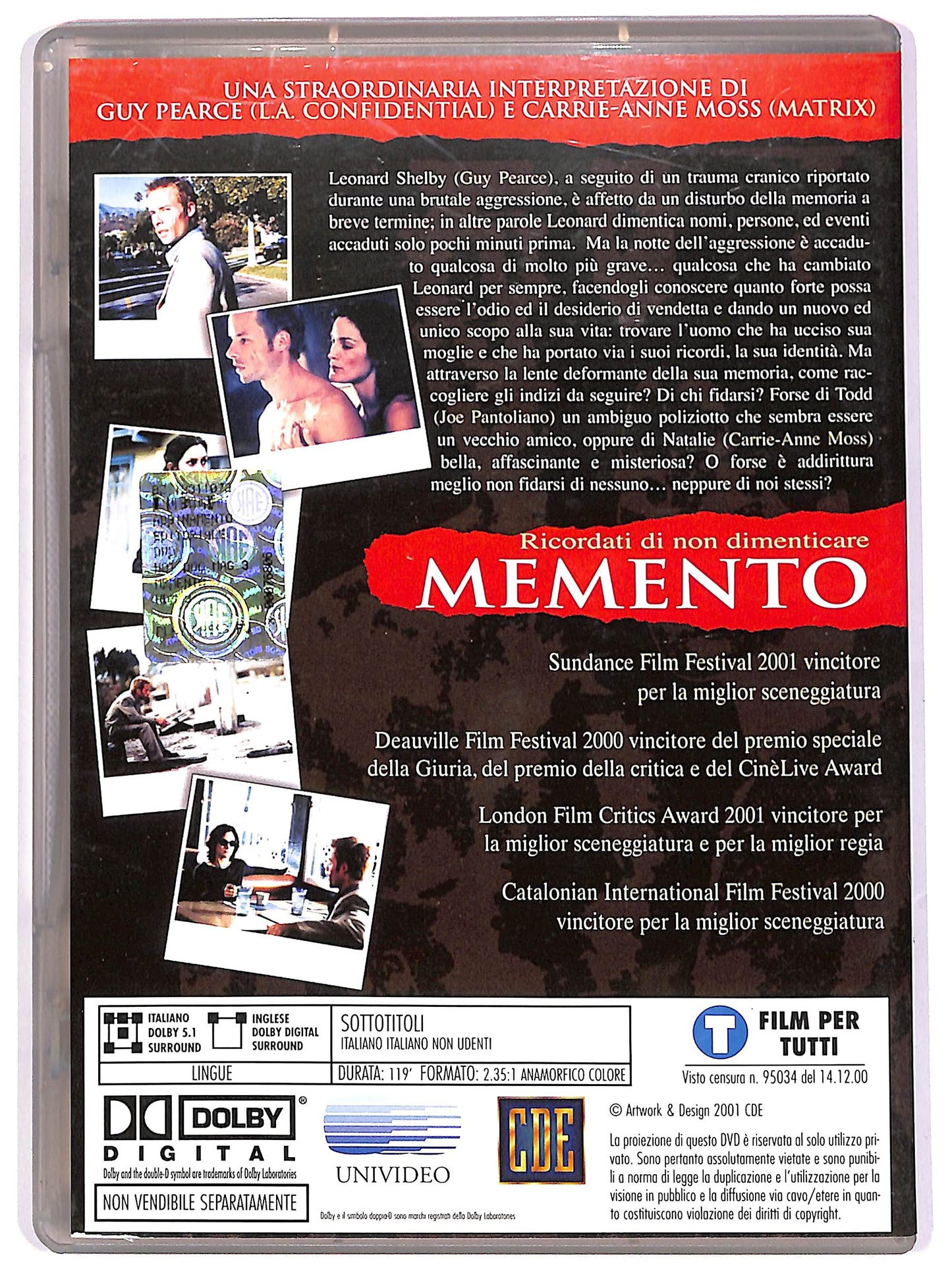 EBOND Memento EDITORIALE DVD