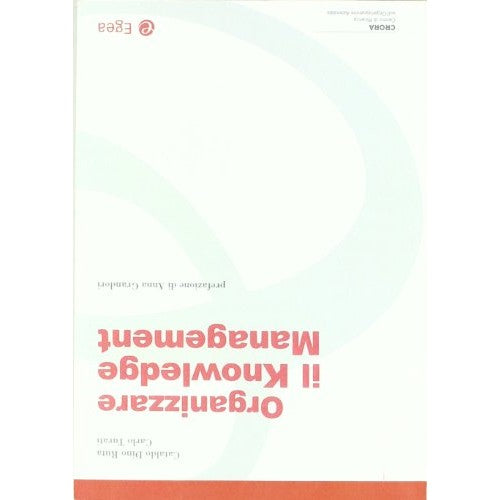 Libro - Organizzare il knowledge management - Ruta Cataldo, Dino