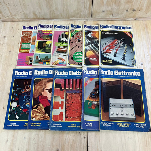 Lotto riviste RADIO ELETTRONICA radioamatore anni 1973-1979 12 pezzi