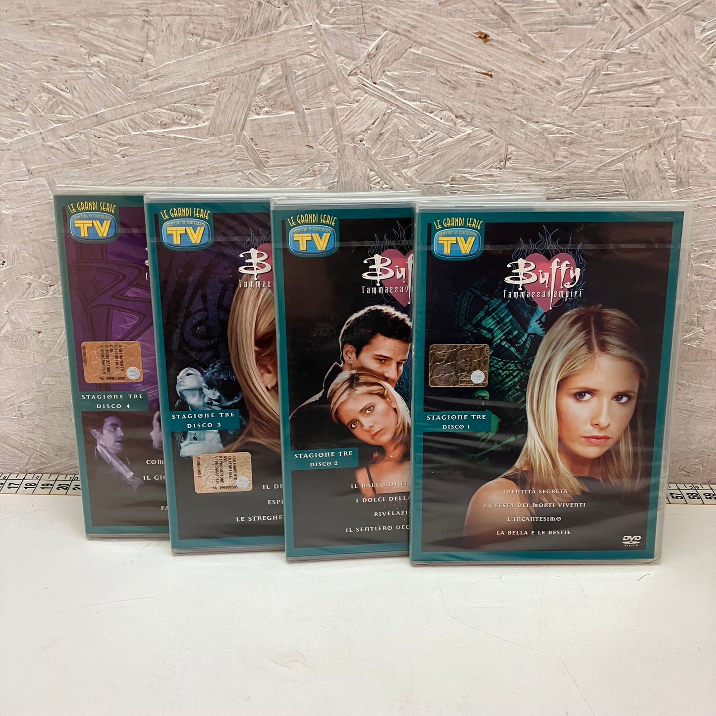 Lotto collana DVD BUFFY serie stagione 1 2 3 completa dischi TV sorrisi