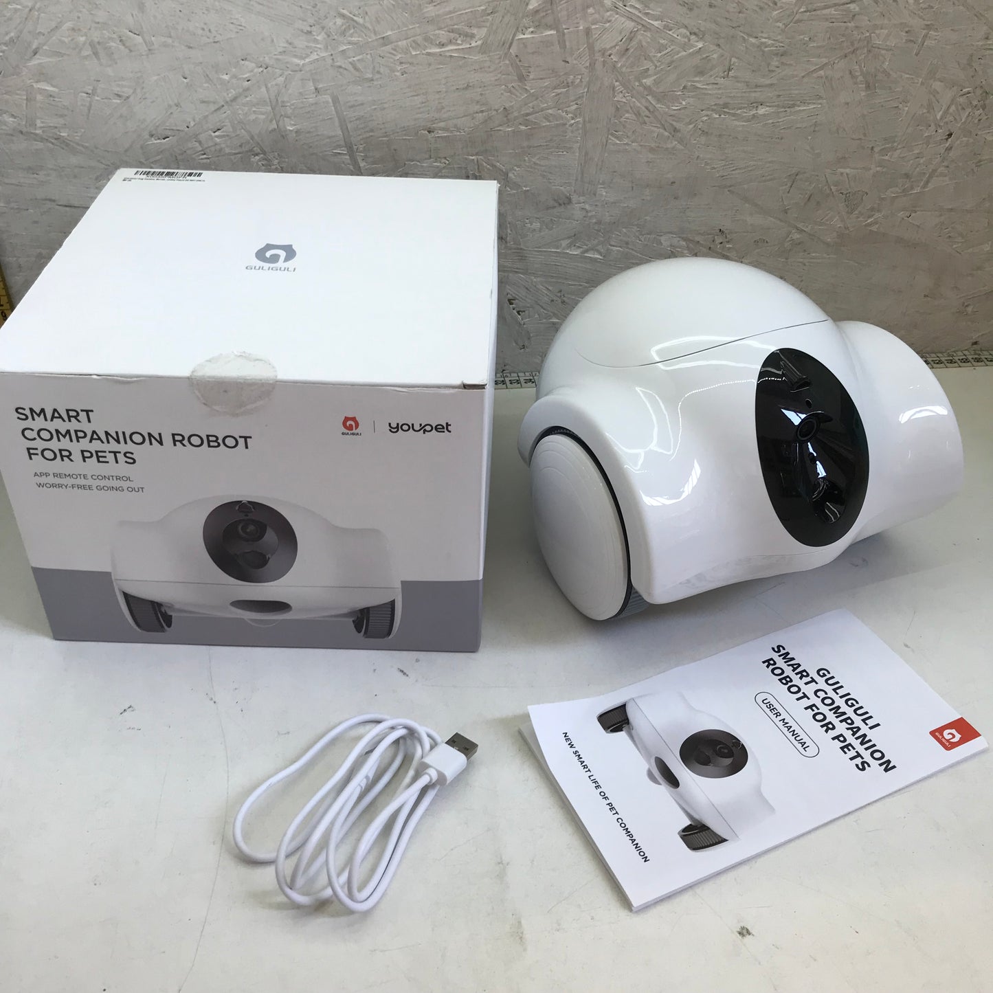 Webcam Youpet GuliGuli smart robot videosorveglianza per animali dispenser cibo