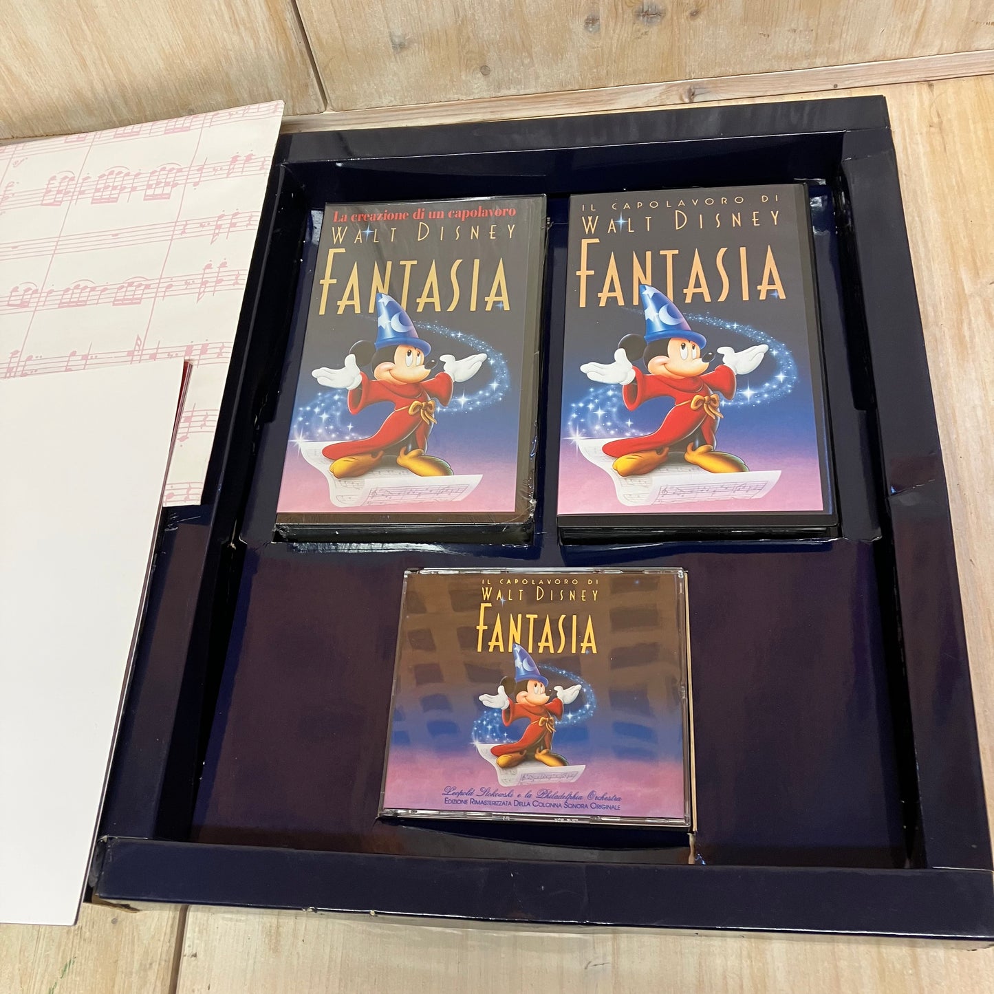 Cofanetto Walt Disney FANTASIA VHS CD libro litografia tiratura limitata