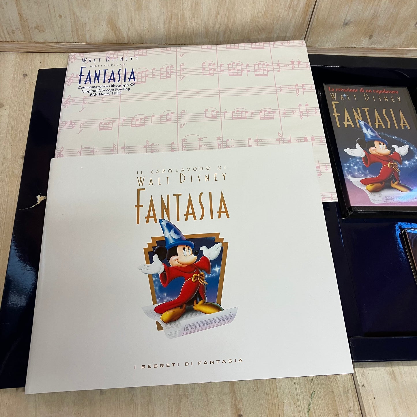 Cofanetto Walt Disney FANTASIA VHS CD libro litografia tiratura limitata